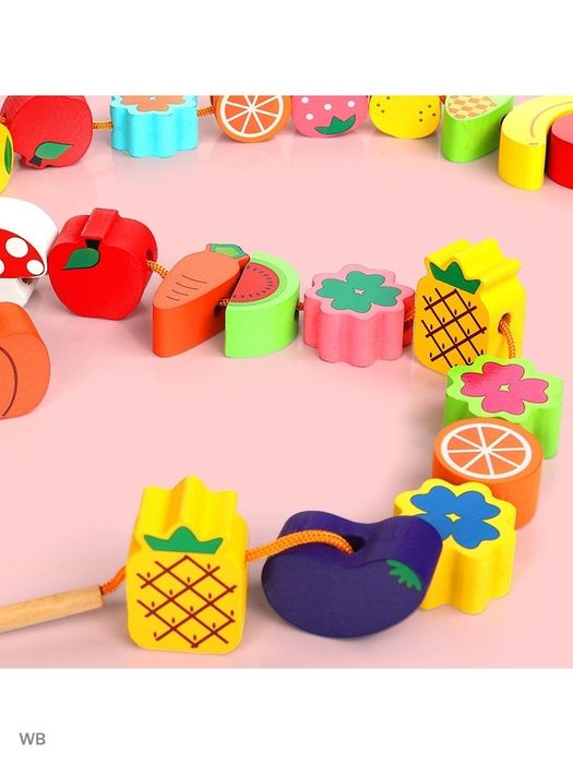 Деревянная шнуровка ежик