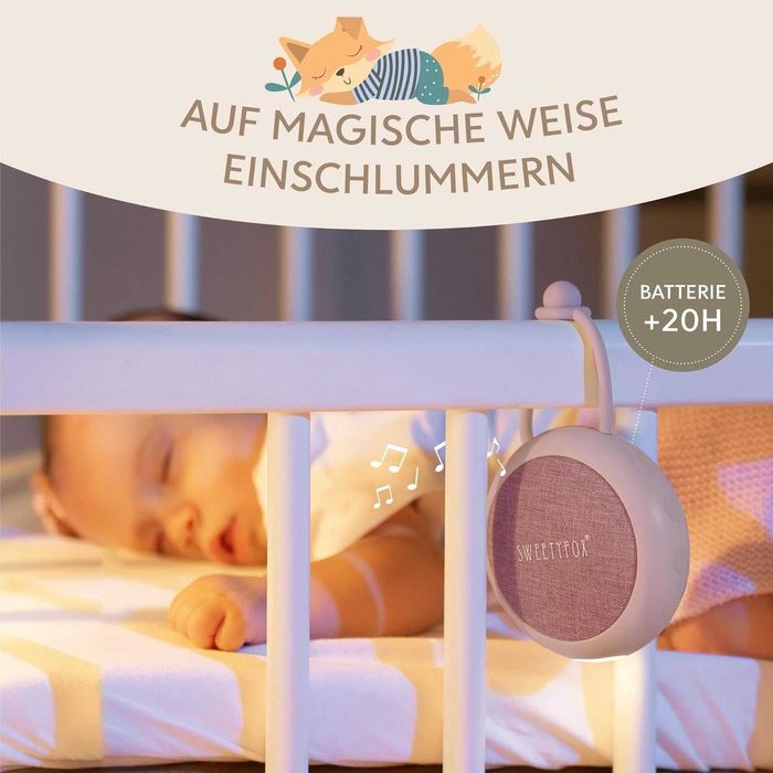 Преносима машина за бял шум за бебе Sweety – 22 звука, Таймер