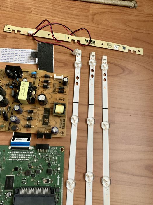 Vestel placă bază 17MB211S sursă 17IPS12 TV smart ansamblu complet