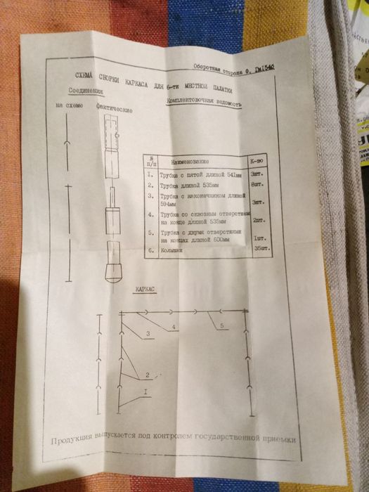 6 мест брезент палатка СССР