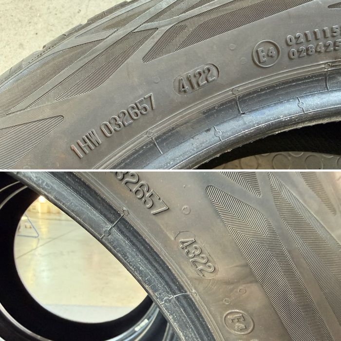 4бр. ОТЛИЧНИ Летни Гуми С Борд 215/55R/17 -CONTINENTAL- DOT:4322- 5.8мм+4.8мм