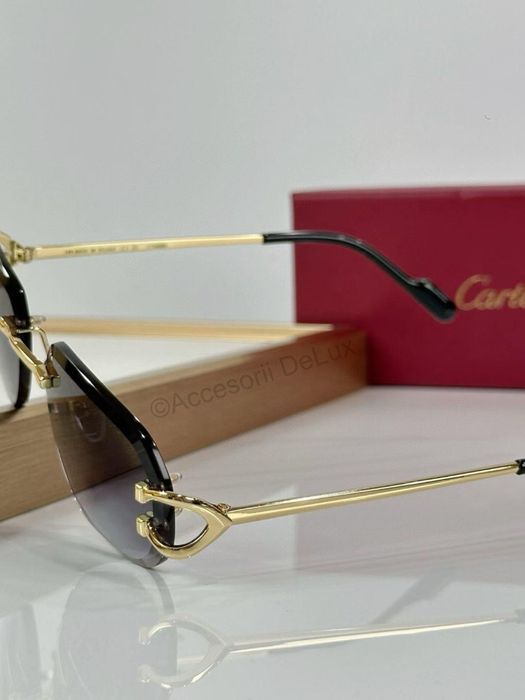 Ochelari de Soare Cartier Premiere  CT0468S Noi Full Box Verificare Colet  Gold