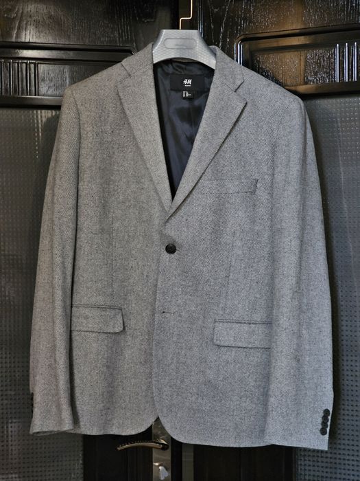 Мужские пиджаки H&M ZARA чёрный серый классический блейзер