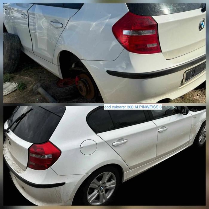bmw seria 116d e87 LCI  2010 culoare 300 alpinweiss 3 motor n47 cutie manuala caseta directie volan pe stânga usa haion bara spate Cardan grup alpinw