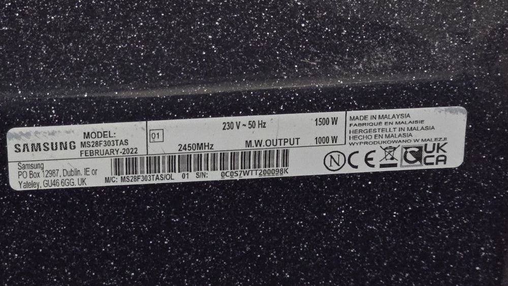 Микровълнова фурна Samsung MS28F303TAS 1000W 28литра
