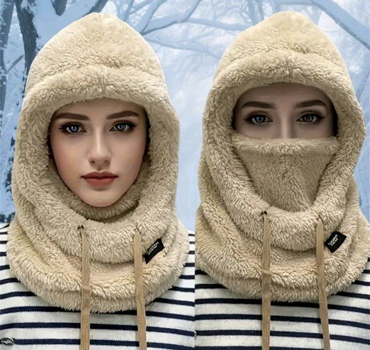 Дамски зимни плюшени шапки