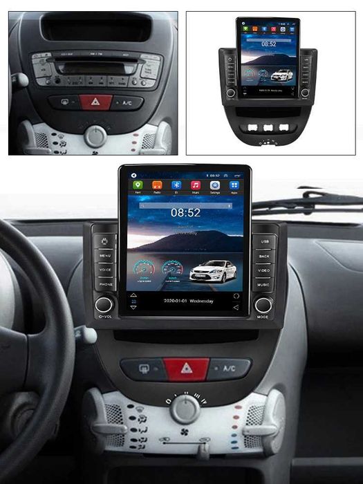 Navigatie Peugeot 107 si Citroen C1  2005 - 2015 Ecran TESLA 9.7 " 4GB