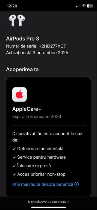 AirPods Pro (Gen 3) NOI, sigilate – desfăcute doar pentru poze