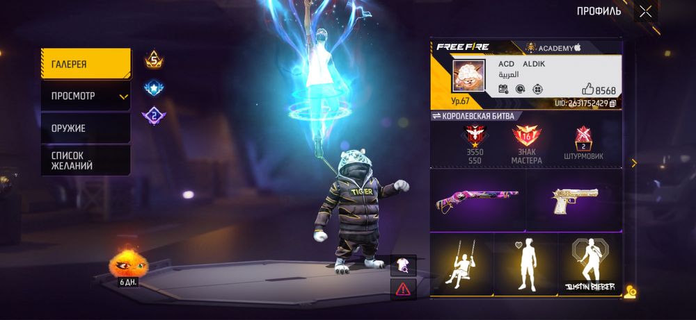 Акаунт фф, 5 прайм