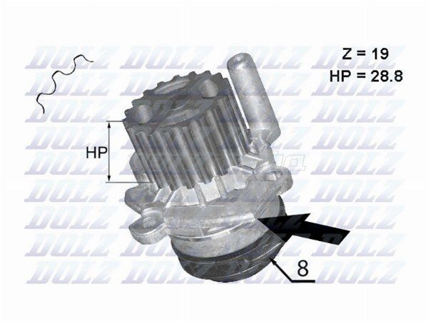Помпа Skoda Rapid
