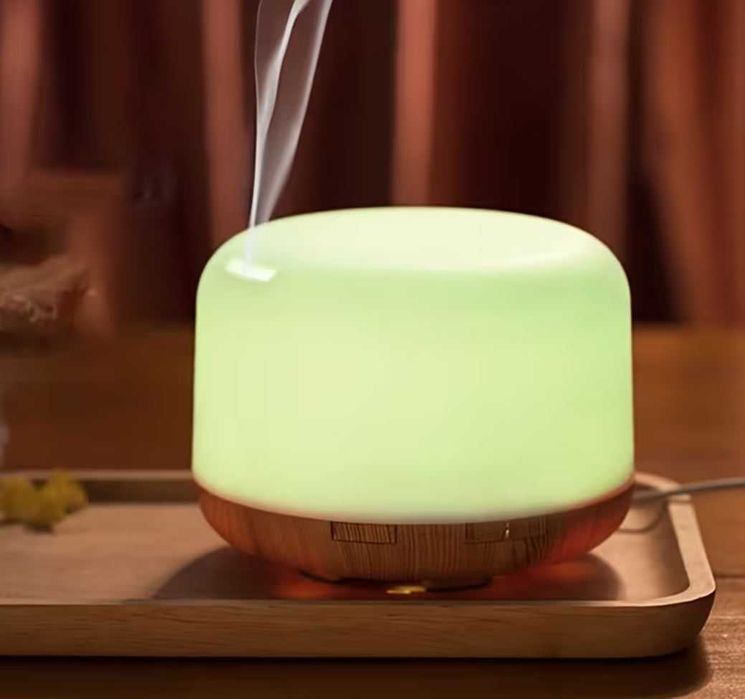 Арома дифузер и овлажнител 2 в 1, 500 мл, с дистанционно, таймер