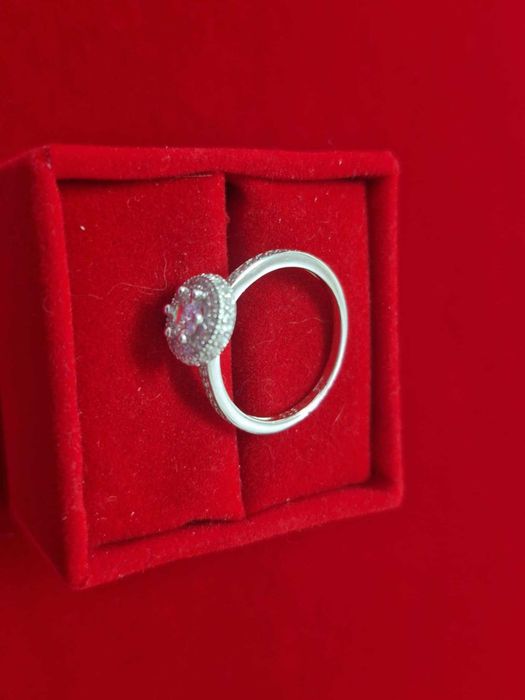 AG139,inel argint 925,nou/marcat, ideal logodna, regal, zirconii albe