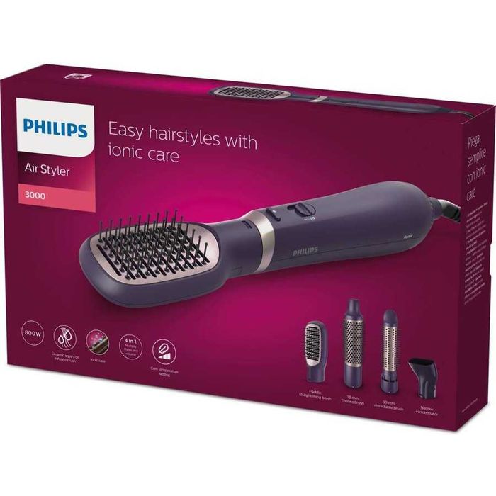 Perie Aer Cald Philips Seria 3000 Bha313/00 800w Tehnologie Cu Ioni