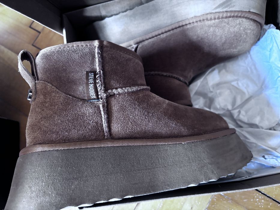 Ghete Steve Madden Campfire Platform (stil UGG Ultra Mini) mărimea 37 - Purtate o dată