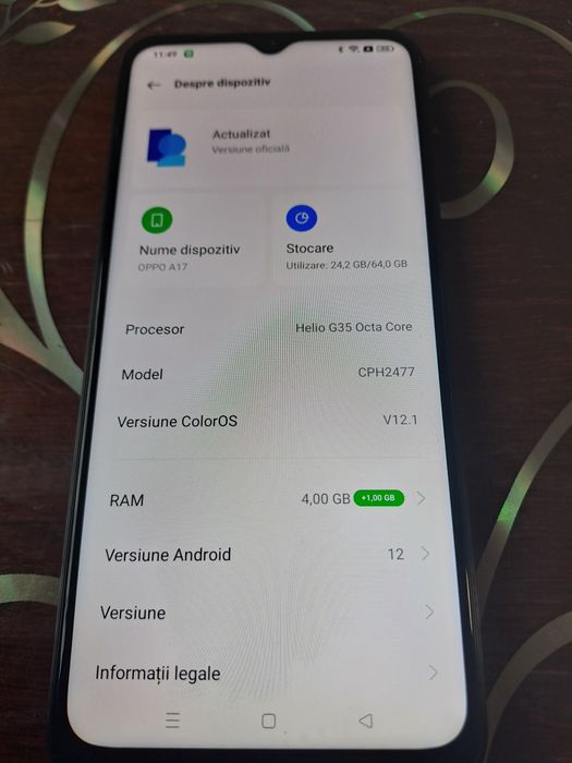 Telefon oppo A17 nou