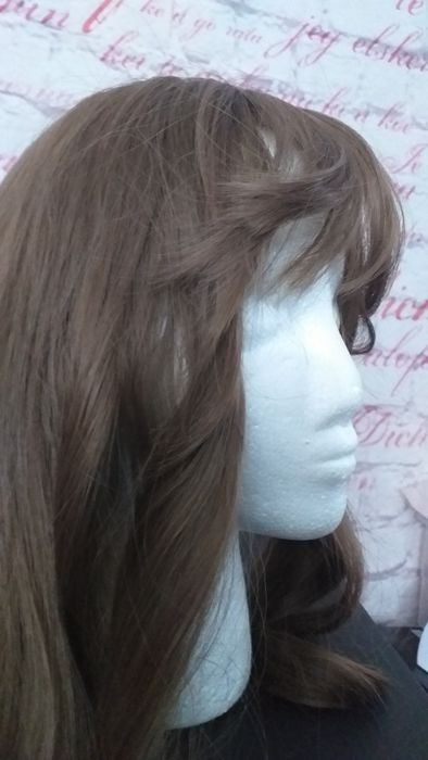 Перука с топ качество - Светлокафява синтетика