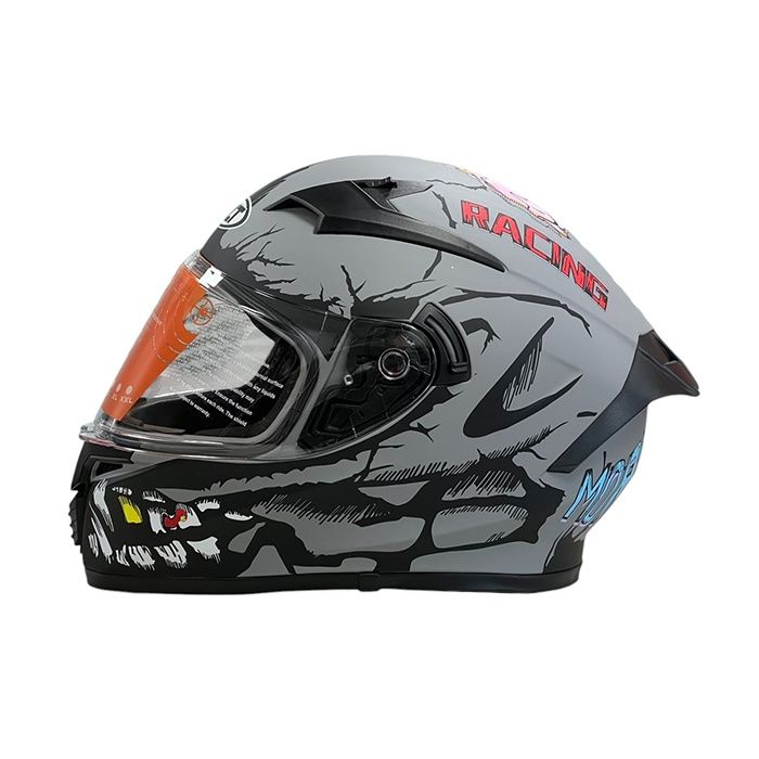 Каска за мотор 108 - Matt Grey 2