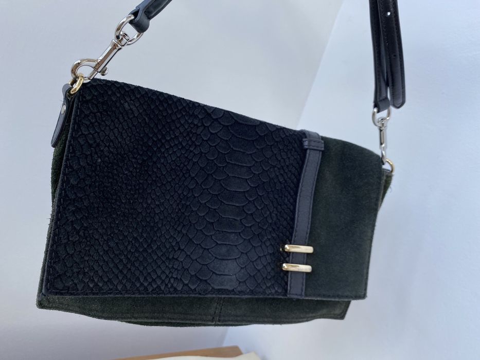 Дамска чанта Kiomi от естествен велур