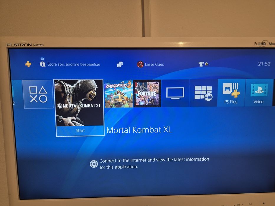 PS 4 Playstation 4 Sony PS4+ 2 jocuri Mortal Kombat,  Overcooked 2