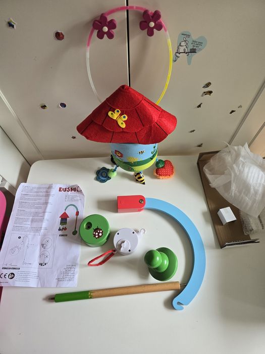 Carusel muzical mecanic Dushi casuta din padure Forest House bebelusi