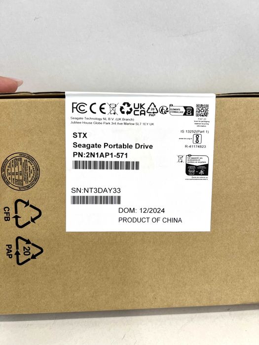 Memorie externă Seagate Portable, 1TB HDD, NOU/Sigilat!