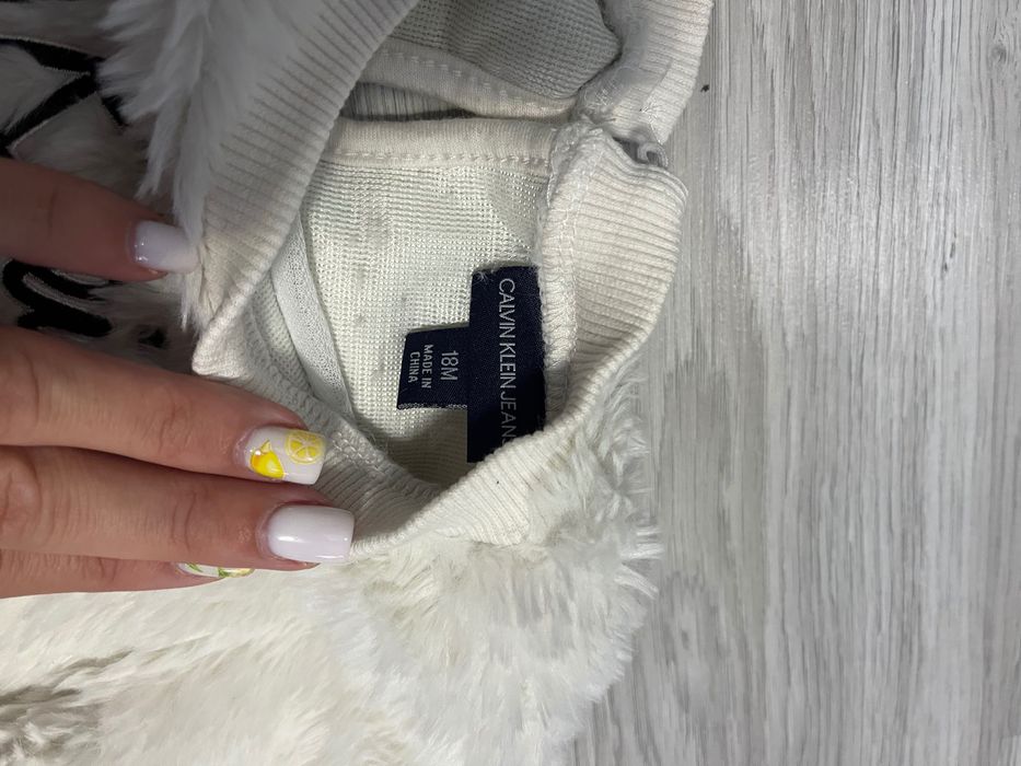 Оригинален пухкав суитшърт Calvin Klein Jeans – 18M