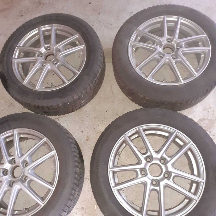 Jante Rial 5x112 cu anvelope Continental 205 55 R16 de iarna