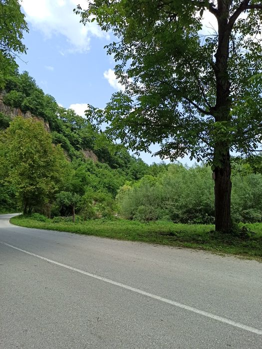 Малък добре поддържан имот до главния път и реката