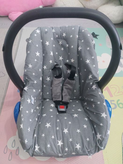 Cărucior Krausman Nexxo Grey 3 în 1 - Testat ADAC + Husă Scoică Auto