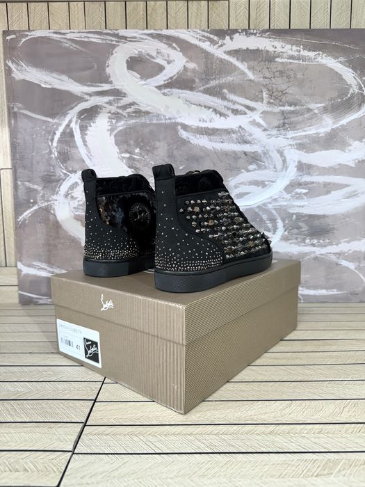 Christian Louboutin High Black Silver Accents