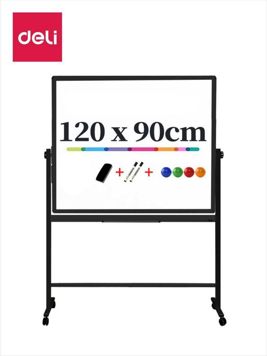 Доска двухст, с подставкой Deli 7882, 90x120 Официальный ! Оригинал !!