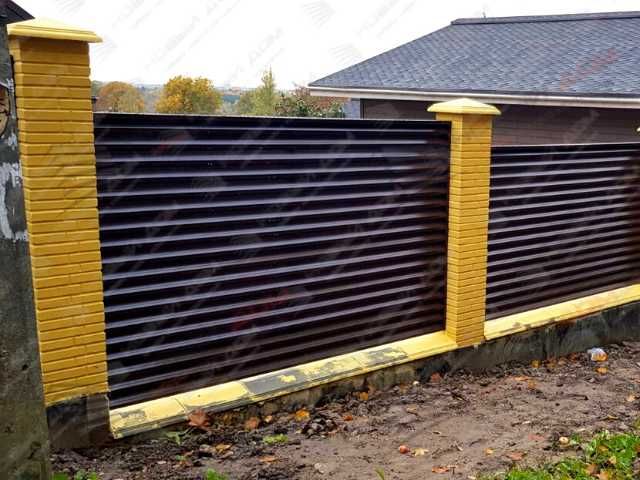 Забор жалюзи из металла