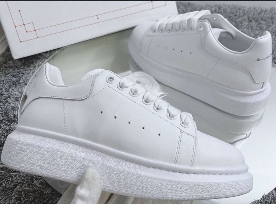 Sneakers Alexander Mcqueen full white Calitate premium
