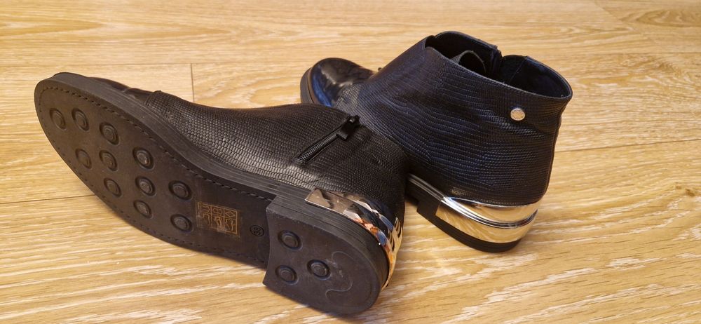 Vand ghete Il Passo negre piele interior exterior