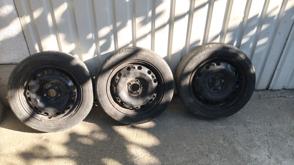 Jante 5x100 R15 + anvelope 195 55 Skoda Fabia Roomster Polo Ibiza Cordoba Audi a1
