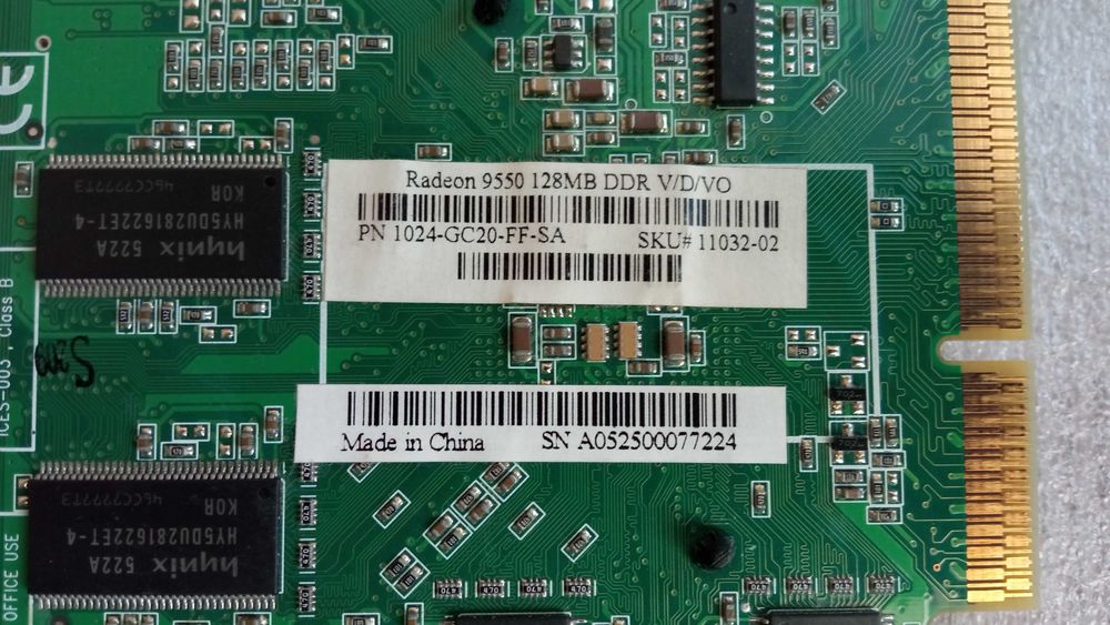 Видеокарта radeon 9550 128mb AGP слот!