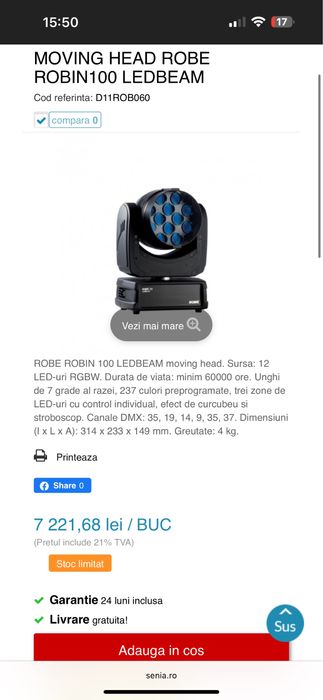 Wash-uri de top impecabile ROBE Robin (lumini, parled, mouvinghead)