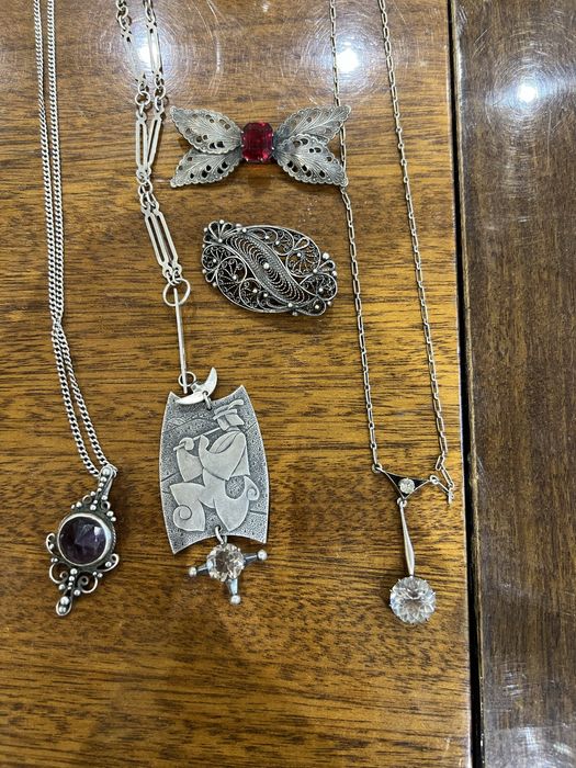 Подвес.  Брошь серебро . 875 / 916 проба