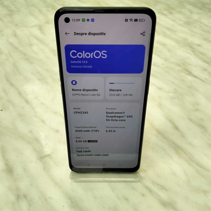 Telefon Oppo Reno 7 Lite 5G 128GB Negru Zeus Amanet Rahova 26732