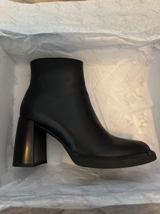 Botine negre din piele naturală, Flavia Passini, 36