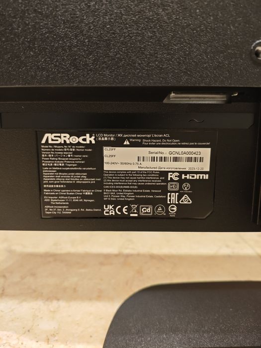 ASRock CL25FF 100 Hz 24.5' Full HD