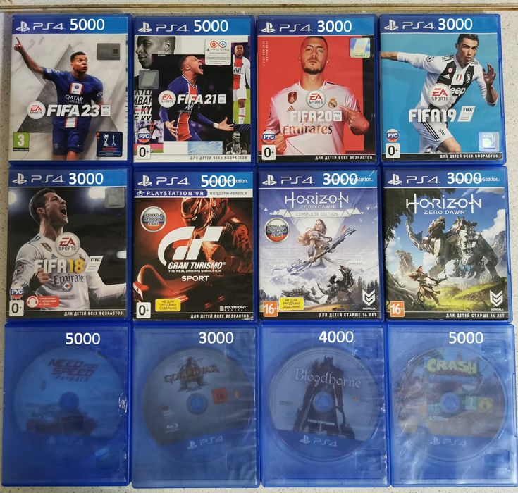 Диски с играми на PS4/PS5