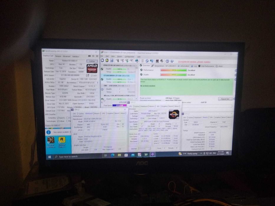 Unitate Gaming ryzen 5/16gb ddr4/500gb ssd/RX 470 4GB