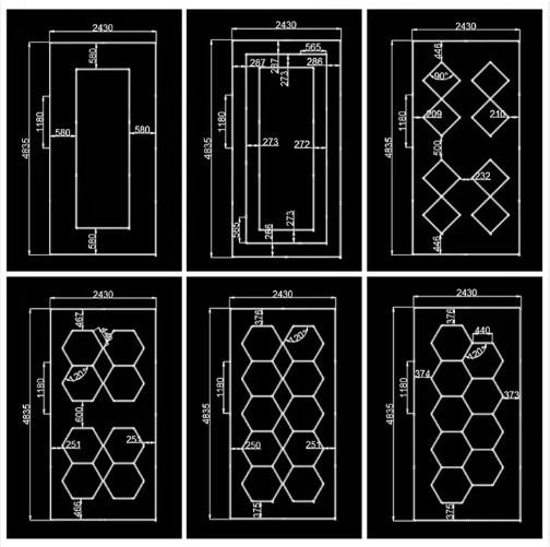 Leduri hexagon 440mm