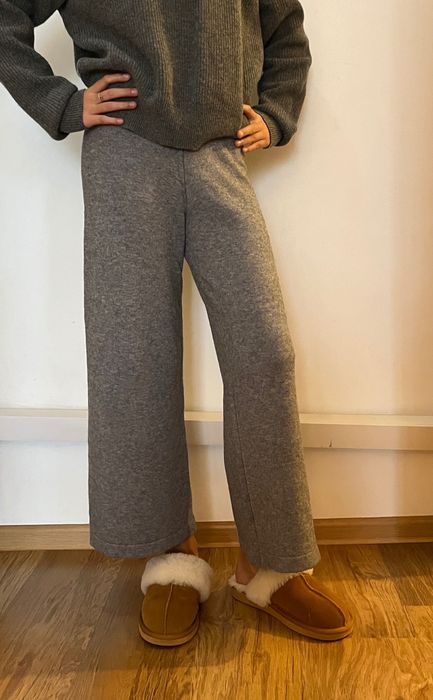 Pantaloni vâscoză și lână moi 152-156cm