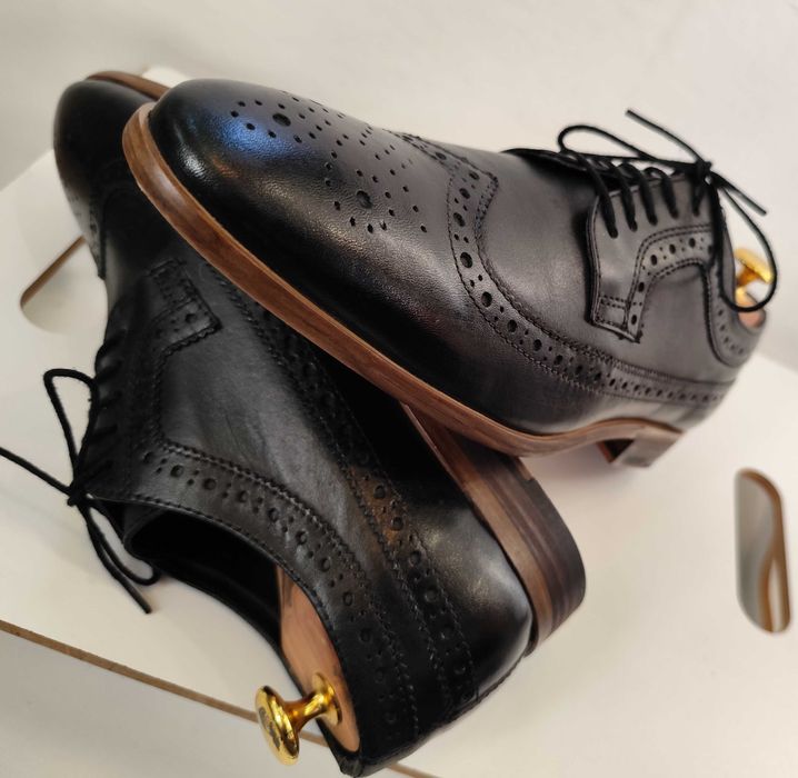 Pantofi derby brogue 41 Topman NOI piele naturala