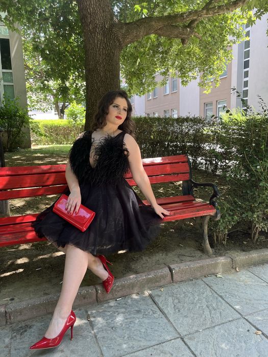 Дамска рокля с пера - JUNONA