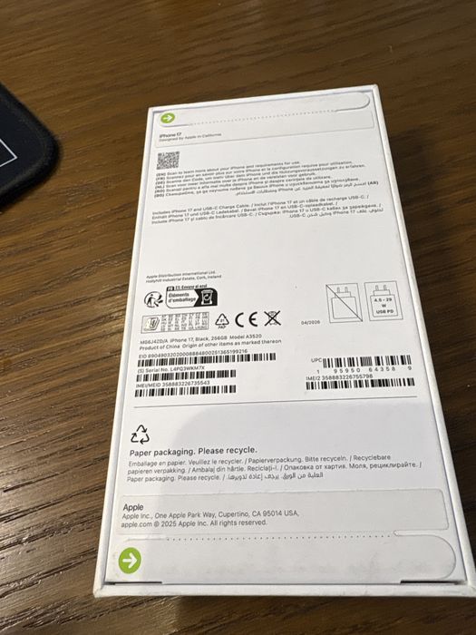 Vand IPhone 17  - 256 gb black nou sigilat