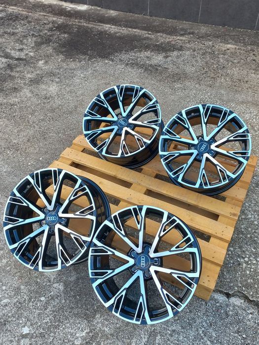 18"Audi Black Polish 8ж ет35 А3 А4 А5 А6 А7 А8 Q3 Q5 Чисто Нови.