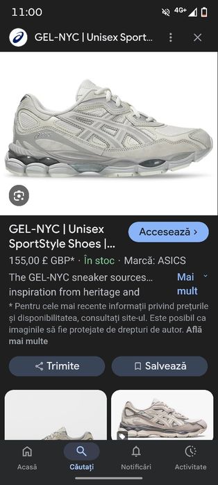 Asics Gel NYC cream 450 negociabil puțin purtati mărime 39,5